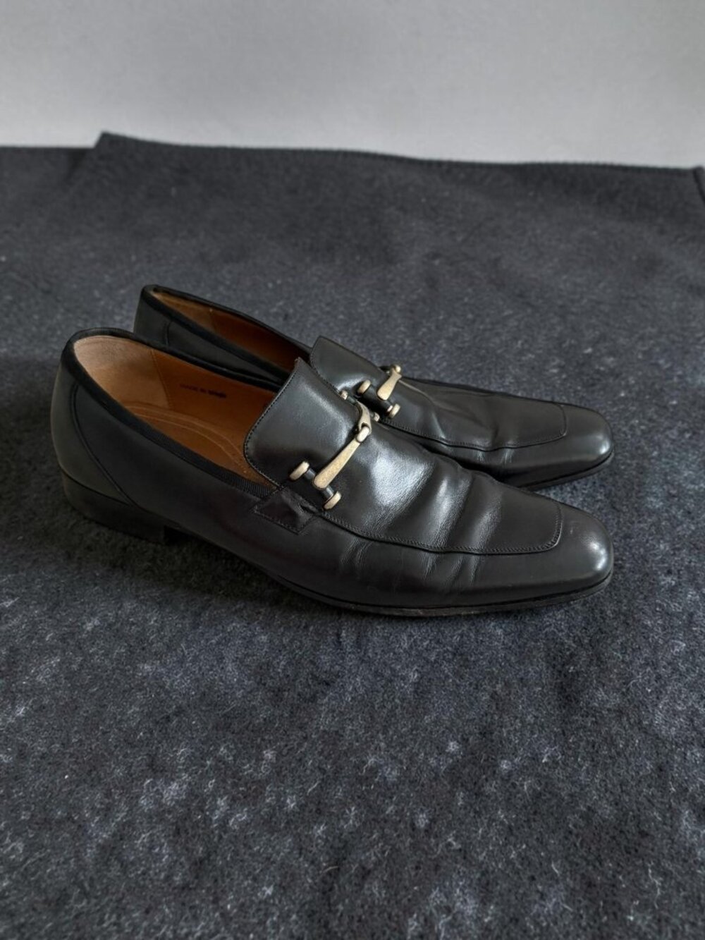 MEZLAN Men’s Black Leather Loafers Dress Shoes Size 10
